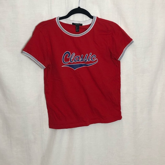 Classic” logo print  Red Top - Picture 2 of 6